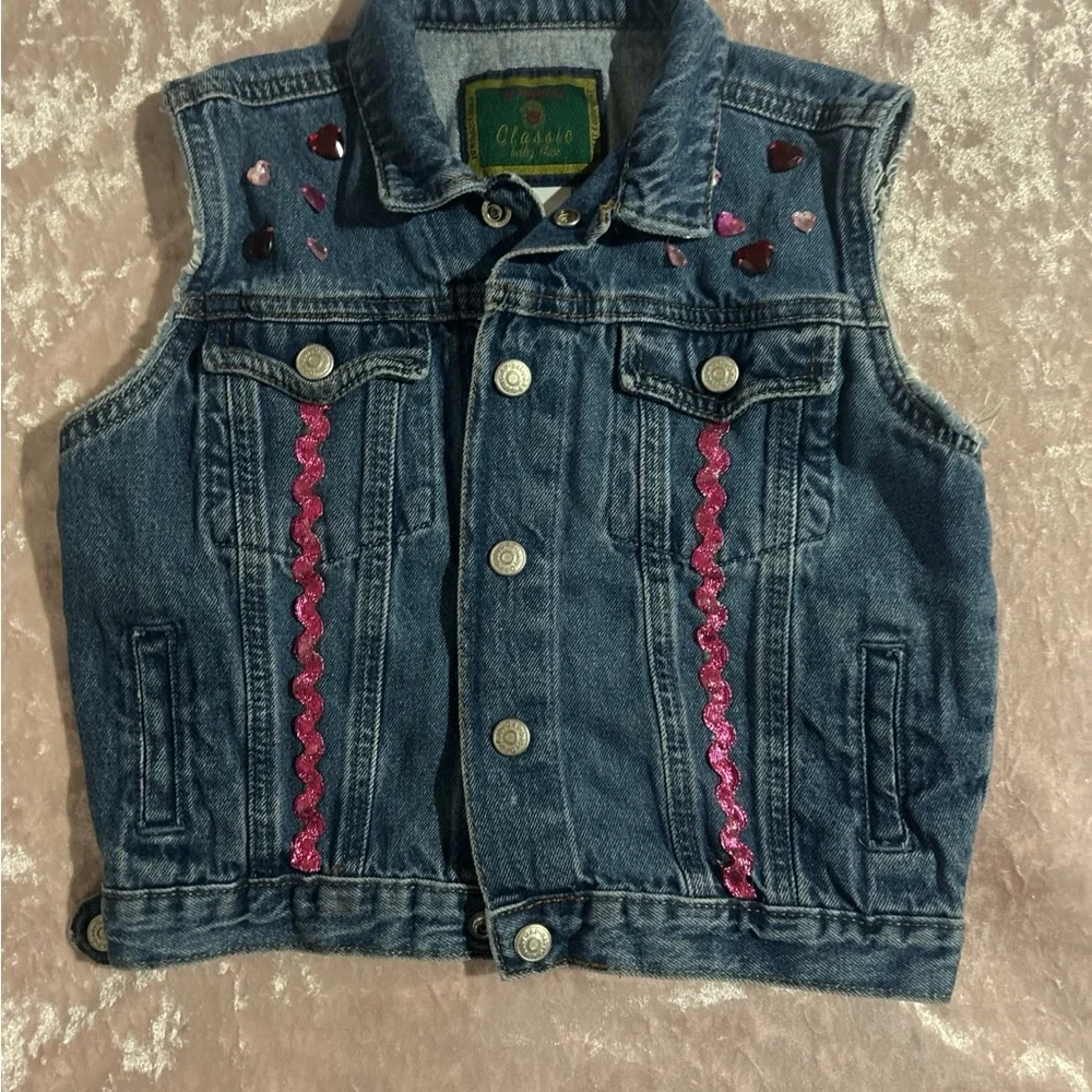 One-of-a-Kind Custom Hello Kitty Denim Vest - Toddler Size 3T